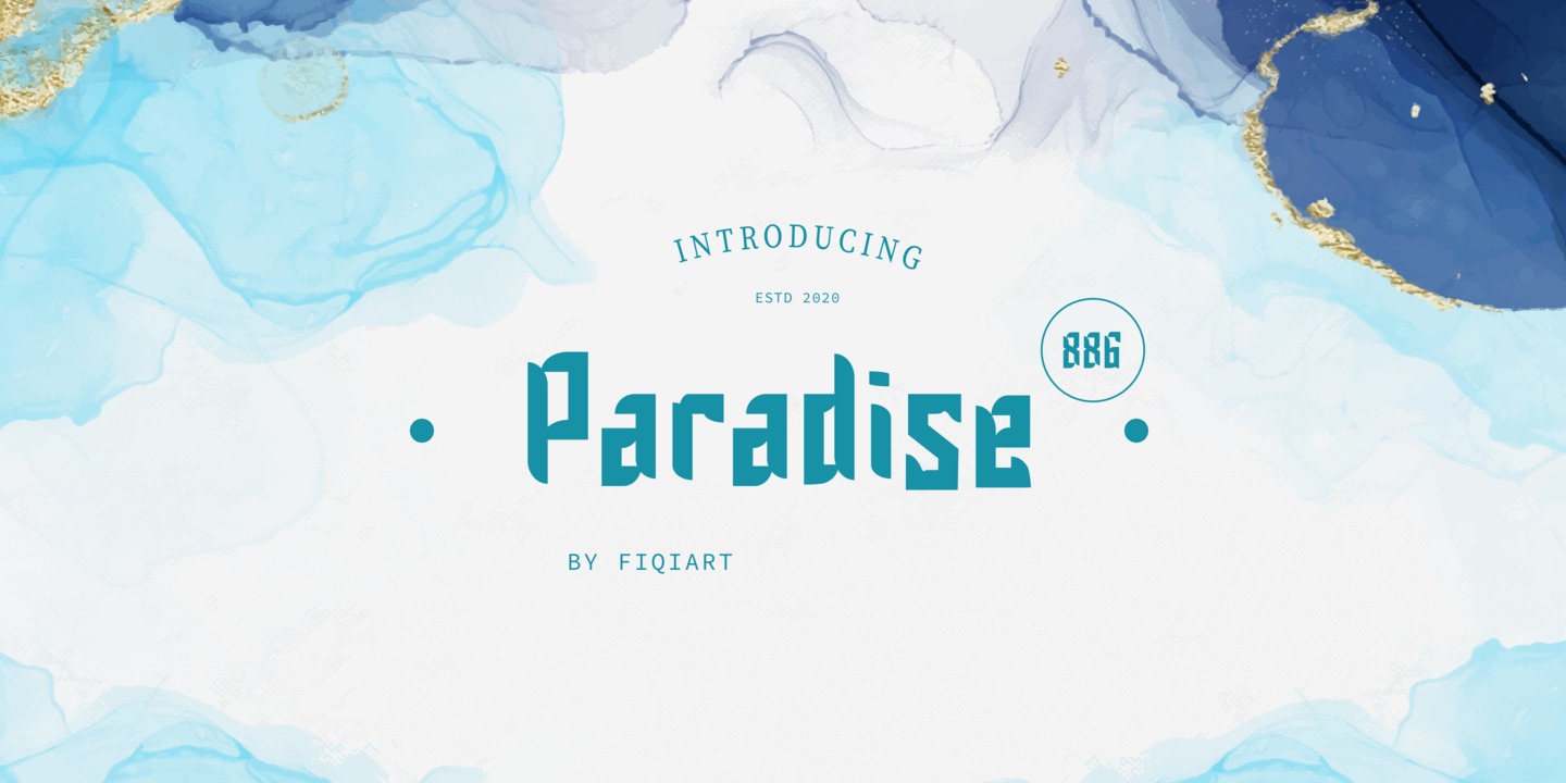 폰트 Paradise 886